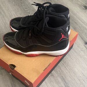 Jordan Black and Red High-Top Sneakers